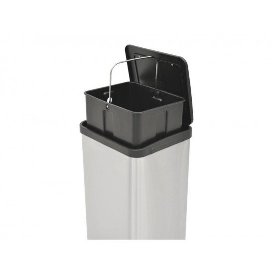 LIXEIRA INOX COM PEDAL QUADRATTA 15L TRAMONTINA