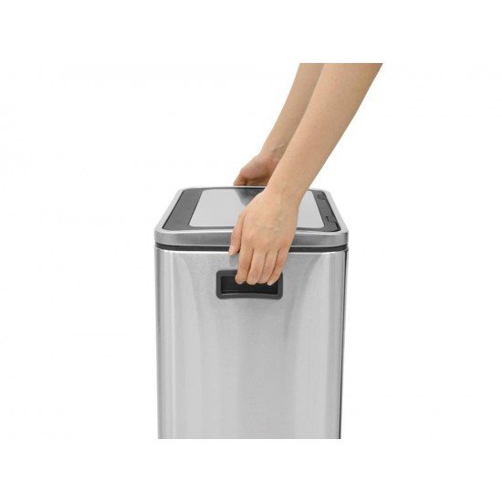 LIXEIRA INOX PEDAL QUAD PLUS 2X15L TRAMONTINA