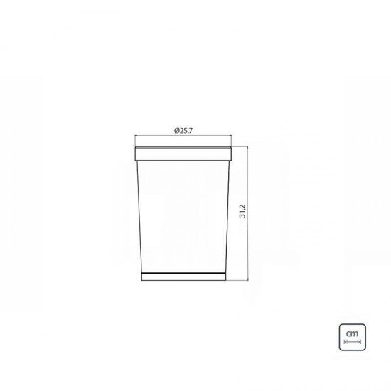 CESTO PARA PAPEL TRAMONTINA EM ACO INOX ACABAME SCOTCH BRITE BASE E ARO EM POLIPROPILENO 12 L KONIKA