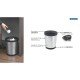 CESTO PARA PAPEL TRAMONTINA EM ACO INOX ACABAME SCOTCH BRITE BASE E ARO EM POLIPROPILENO 12 L KONIKA