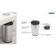 LIXEIRA INOX TRAMONTINA SEM TAMPA COM ACABAMENTO SCOTCH BRITE BASE E ARO EM POLIPROPILENO 50L KONIKA