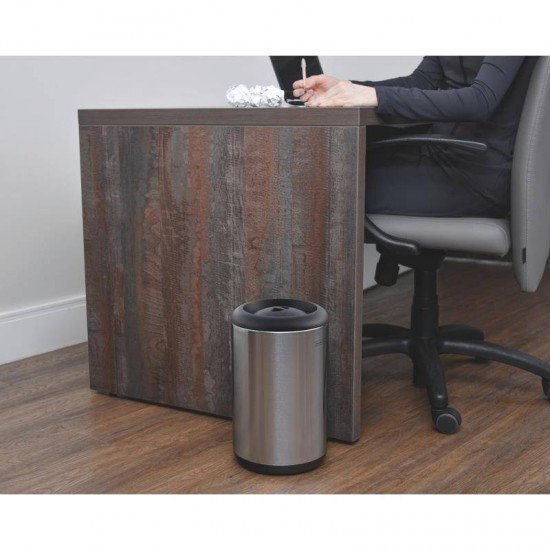 LIXEIRA INOX TRAMONTINA COM ACABAMENTO SCOTCH BRITE E TAMPA INTELIGENTE EM POLIPROPILENO 10 L