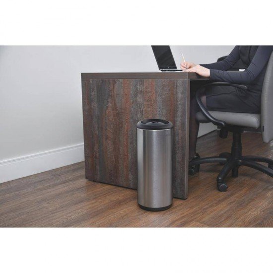 LIXEIRA INOX TRAMONTINA COM ACABAMENTO SCOTCH BRITE E TAMPA INTELIGENTE EM POLIPROPILENO 15L
