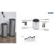 LIXEIRA INOX TRAMONTINA COM ACABAMENTO SCOTCH BRITE ARO E BASE EM POLIPROPILENO 23L