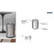 LIXEIRA INOX TRAMONTINA COM TAMPA BASCULANTE ACABAMENTO POLIDO E BASE EM POLIPROPILENO 7L