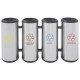 CONJUNTO DE LIXEIRAS COLETA SELETIVA TRAMONTINA EM ACO INOX ACABAMENTO SCOTCH BRITE