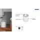 LIXEIRA TRAMONTINA TAMPA BASCULANTE EM ACO INOX ACABAMENTO POLIDO E CORPO EM POLIPROPILENO BRANCO 5L