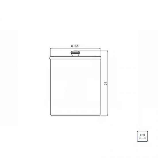 LIXEIRA TRAMONTINA COM TAMPA EM ACO INOX COM ACABAMENTO POLIDO E CORPO EM POLIPROPILENO BRANCO 5L