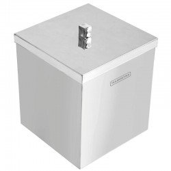 LIXEIRA INOX TRAMONTINA QUADRADA COM ACABAMENTO POLIDO 4,5L