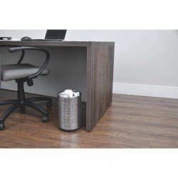 CESTO PARA PAPEL TRAMONTINA EM ACO INOX COM ACABAMENTO POLIDO E BASE EM POLIPROPILENO 10L