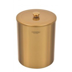 LIXEIRA UTIL EM ACO INOX POLIDO COM REVESTIMENTO GOLD 5 L TRAMONTINA