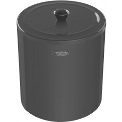 LIXEIRA UTIL EM ACO INOX POLIDO COM REVESTIMENTO BLACK 5 L TRAMONTINA