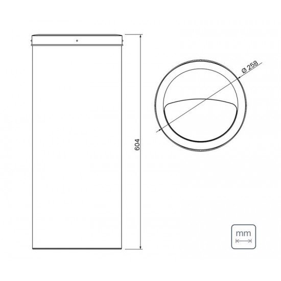 LIXEIRA EM AÇO INOX TRAMONTINA UDINE 30 L COM TAMPA MEIA LUA E ACABAMENTO SCOTCH BRITE