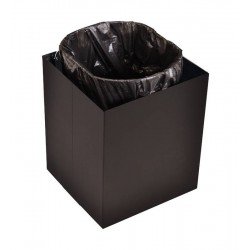 LIXEIRA TRAMONTINA LUZ EM INOX COM ACABAMENTO SCOTCH BRITE E REVESTIMENTO FOSCO BLACK MATTE A BASE DE VERNIZ COM 4,5 L