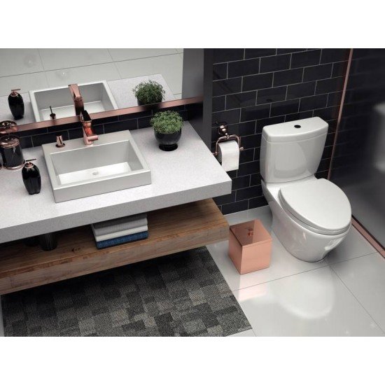 LIXEIRA TRAMONTINA LUZ EM INOX COM ACABAMENTO SCOTCH BRITE E REVESTIMENTO ROSE GOLD A BASE DE VERNIZ COM 4,5 L