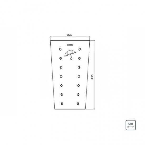 PORTA GUARDA-CHUVA TRAMONTINA ACO INOX ACABAMENTO SCOTCH BRITE RECIPIENTE INTERNO POLIPROPILENO 20L