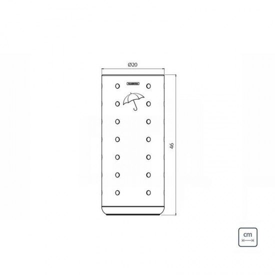 PORTA GUARDA-CHUVA TRAMONTINA EM ACO INOX COM ACABAMENTO SCOTCH BRITE E BASE EM POLIPROPILENO 15L