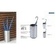 PORTA GUARDA-CHUVA TRAMONTINA EM ACO INOX COM ACABAMENTO SCOTCH BRITE E BASE EM POLIPROPILENO 15L