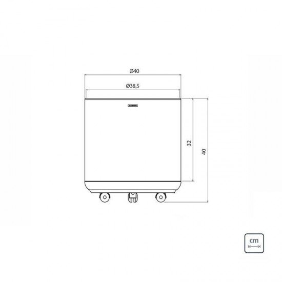 CACHEPO TRAMONTINA EM ACO INOX COM ACABAMENTO POLIDO E RODIZIO 37KG