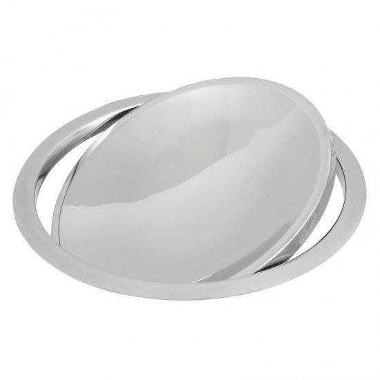 TAMPA BASCULANTE DE EMBUTIR TRAMONTINA EM ACO INOX COM ACABAMENTO POLIDO 22CM