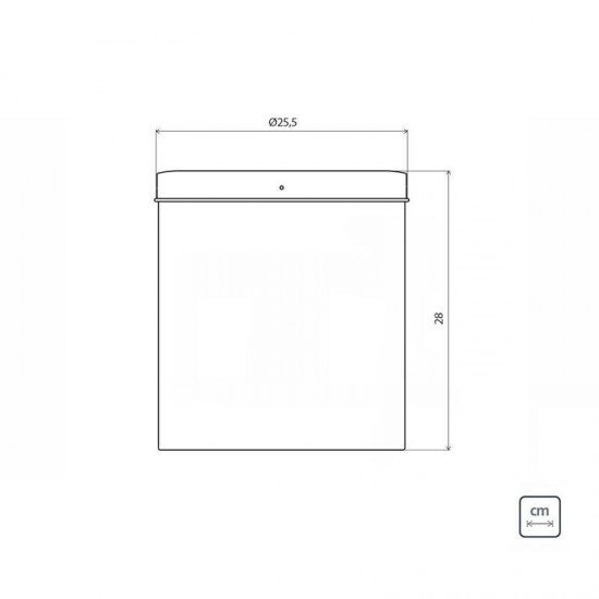 LIXEIRA INOX TRAMONTINA COM ACABAMENTO POLIDO E TAMPA BASCULANTE 12L