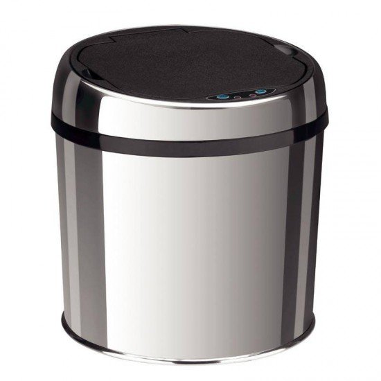 LIXEIRA INOX TRAMONTINA AUTOMATICA COM SENSOR E ACABAMENTO POLIDO 6L