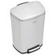 LIXEIRA INOX COM PEDAL TRAMONTINA COM ACABAMENTO SCOTCH BRITE E BALDE INTERNO REMOVIVEL 45L