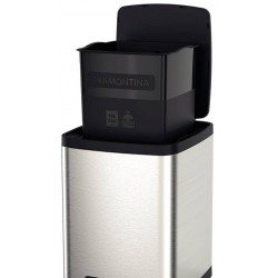 LIXEIRA TRAMONTINA OCTOS EM AÇO INOX COM BALDE REMOVÍVEL E PEDAL 10 L