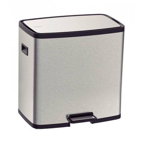 LIXEIRA TRAMONTINA OCTOS EM AÇO INOX COM 02 BALDES REMOVÍVEIS E PEDAL 15 L + 15 L