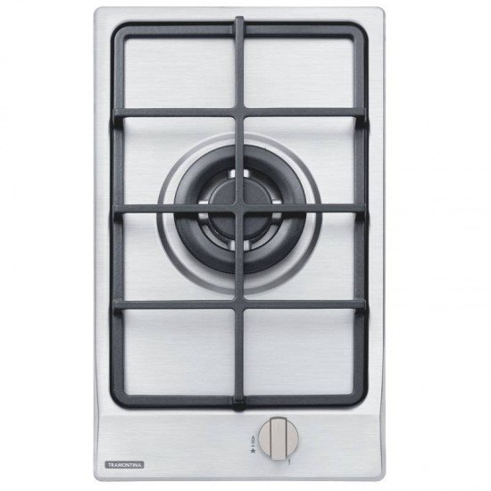 COOKTOP A GAS TRAMONTINA DOMINO 1GX TRI HE SAFESTOP 30 EM ACO INOX