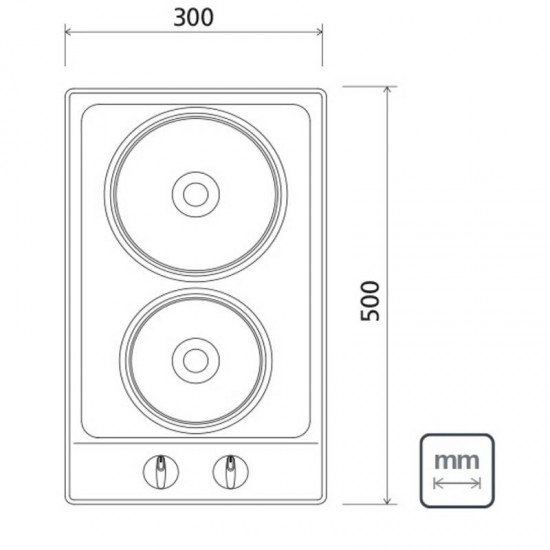 COOKTOP TRAMONTINA INOX ELETRICO DOMINO 2ER 30