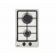 COOKTOP A GAS DOMINO FF 2GX 30 EM AÇO INOX 2 QUEIMADORES TRAMONTINA