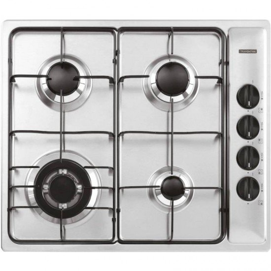COOKTOP INOX SQUARE TRAMONTINA A GAS 4 BOCAS TRIPLA CHAMA 4GX 60