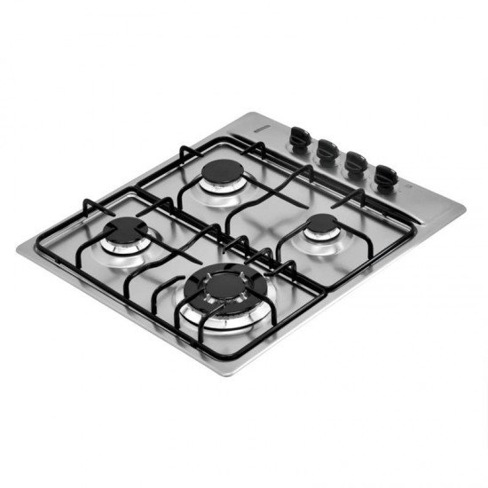 COOKTOP INOX SQUARE TRAMONTINA A GAS 4 BOCAS TRIPLA CHAMA 4GX 60