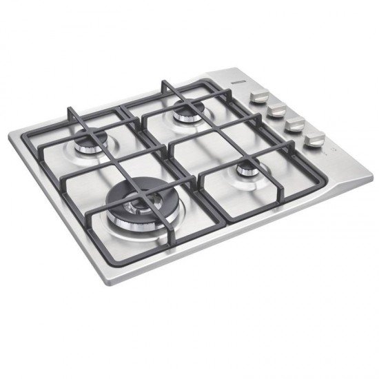 COOKTOP A GAS TRAMONTINA SQUARE 4 GX HE SAFESTOP 60 EM ACO INOX
