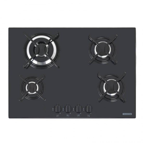 FOGAO COOKTOP TRAMONTINA TRAPEZIO 4 BOCAS TRIPLA CHAMA B 4GG TRI 70