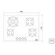 FOGAO COOKTOP TRAMONTINA TRAPEZIO 4 BOCAS TRIPLA CHAMA B 4GG TRI 70