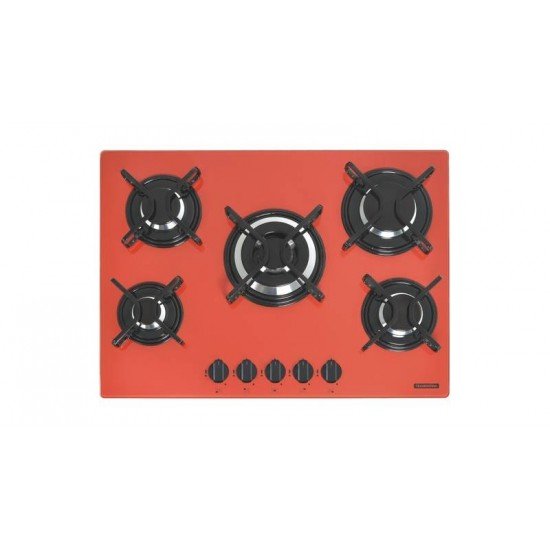COOKTOP GAS GLASS VE PENTA 5GGTRI70 TRAMONTINA BIVOLT
