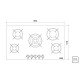 COOKTOP TRAMONTINA PENTA PLUS W 5GG TRIPLA CHAMA 90