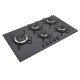COOKTOP A GAS TRAMONTINA PENTA SIDE PLUS 5GG TRI 90 EM VIDRO TEMPERADO PRETO