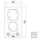 COOKTOP ELETRICO 2 BOCAS TRAMONTINA DOMINO VITROCERAMICO 30CM 220V