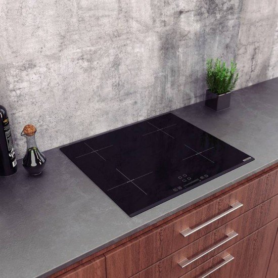 COOKTOP POR INDUÇÃO SQUARE SLIDER B AEI 60 VITROCERAMICO COMANDO 4 AREAS TOUCH TRAMONTINA