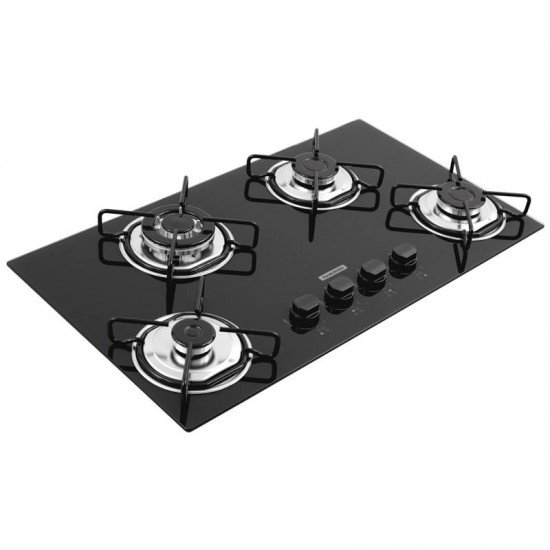 FOGAO COOKTOP TRAMONTINA BRASIL TRAPEZIO 4 BOCAS TRIPLA CHAMA 4GG TRI 70
