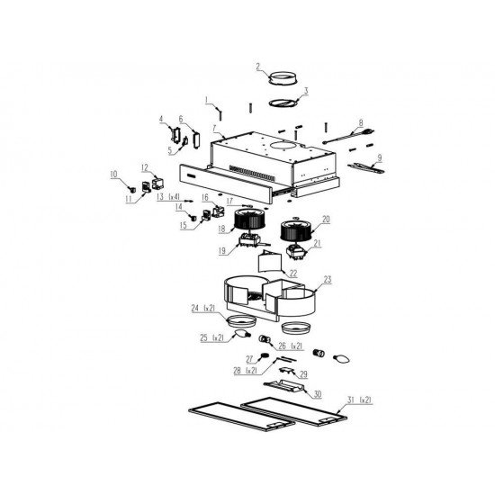 DEPURADOR DE AR INOX TELESCOPIO 60CM TRAMONTINA