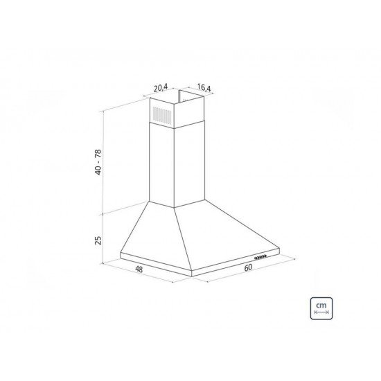 COIFA DE PAREDE ACO INOX PRISMA ECO 60CM TRAMONTINA