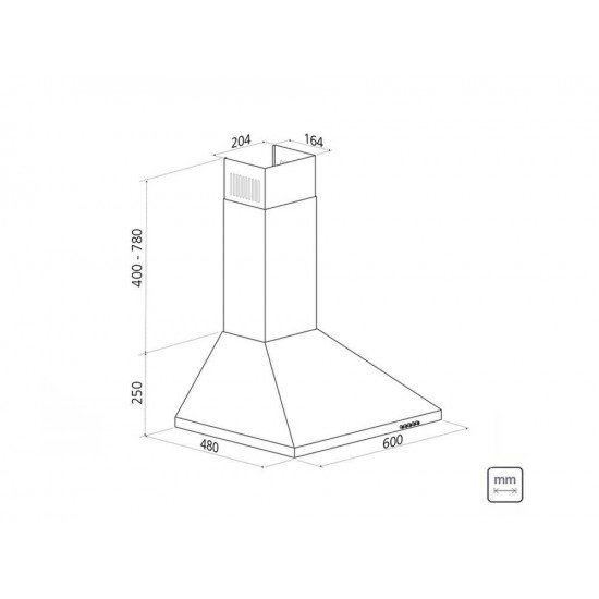 COIFA DE PAREDE ACO INOX PRISMA ECO 60CM TRAMONTINA
