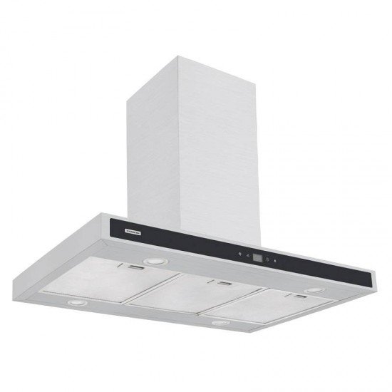 COIFA DE ILHA TRAMONTINA DRITTA ISLA BLACK TOUCH 90