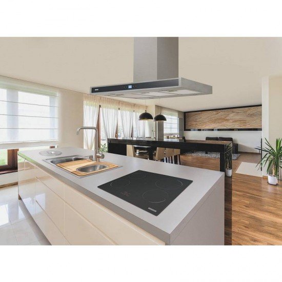 COIFA DE ILHA TRAMONTINA DRITTA ISLA BLACK TOUCH 90