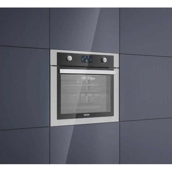 FORNO ELÉTRICO DE EMBUTIR READY COOK EM AÇO INOX COM DISPLAY COLOR 9 FUNÇÕES 69L TRAMONTINA