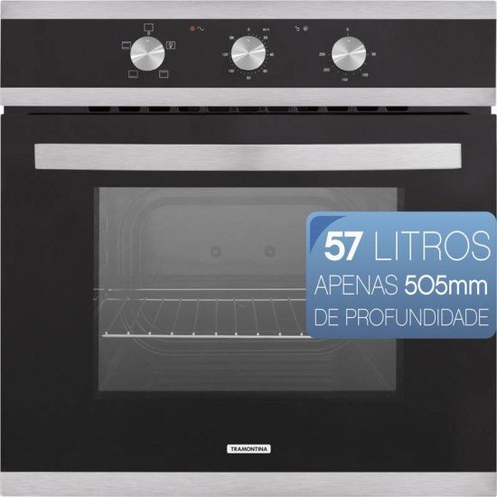 FORNO ELETRICO DE EMBUTIR TRAMONTINA GLASS BRASIL B 60 F3 220V